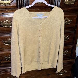 Barbara Barbara Women's Gold Cardigan